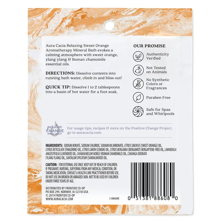 Aura Cacia Mineral Bath Relaxing Sweet Orange (6x2.5 Oz)