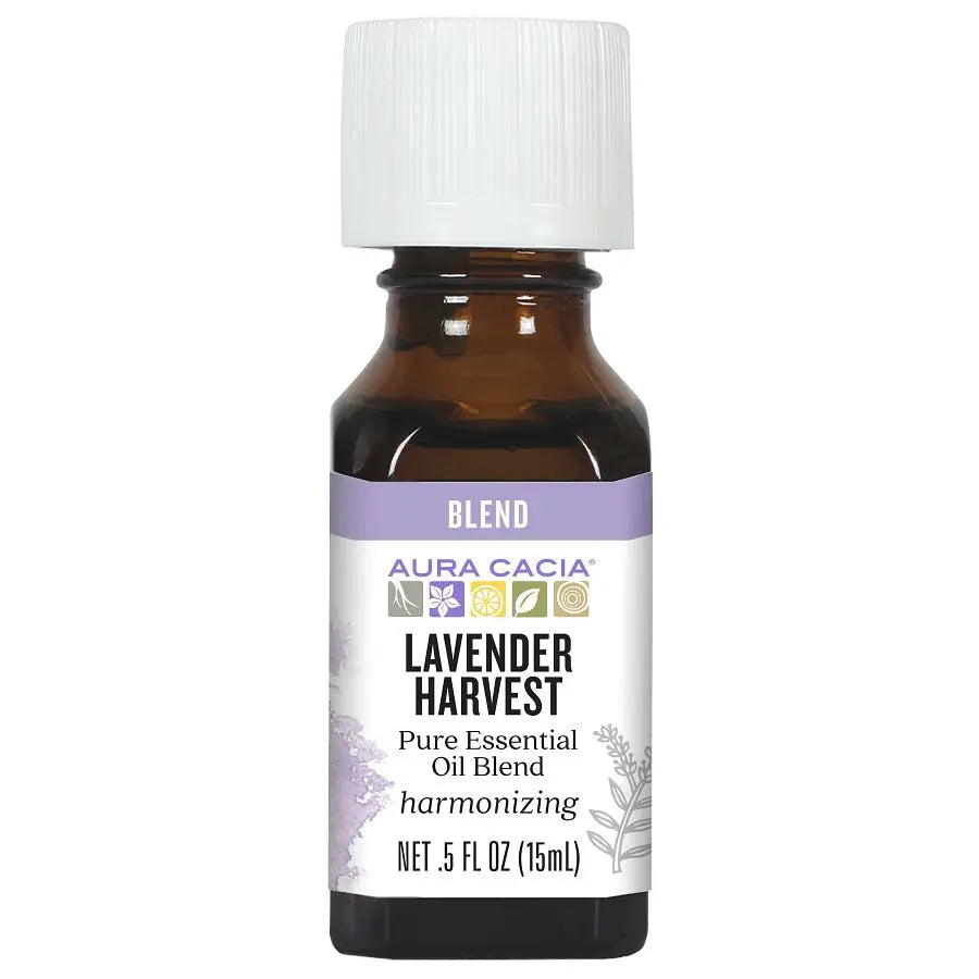 AURA CACIA LAVENDER HARVEST ESSENTIAL OIL BLEND 0.5 FL. OZ.
