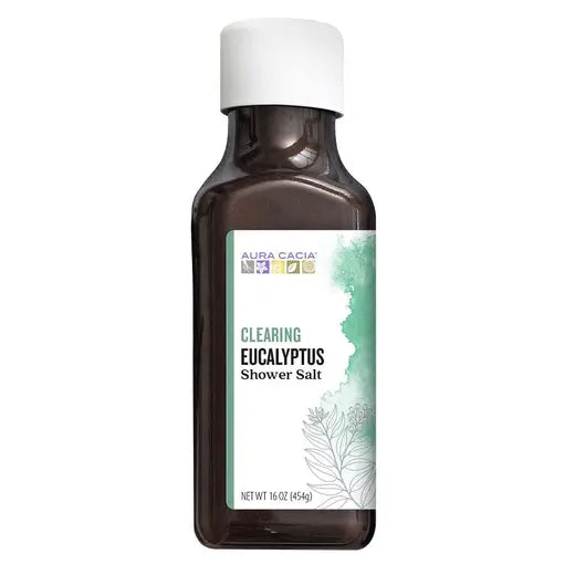AURA CACIA CLEARING EUCALYPTUS SHOWER SALT 16 OZ