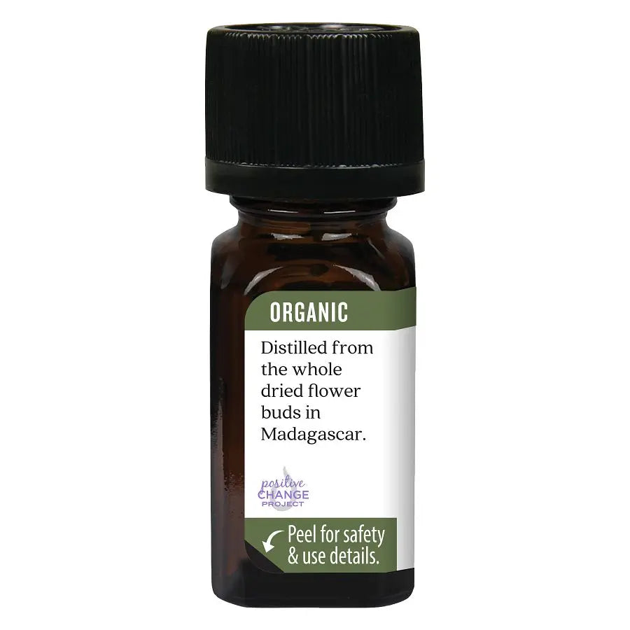 AURA CACIA ORGANIC CLOVE BUD ESSENTIAL OIL 0.25 FL. OZ.