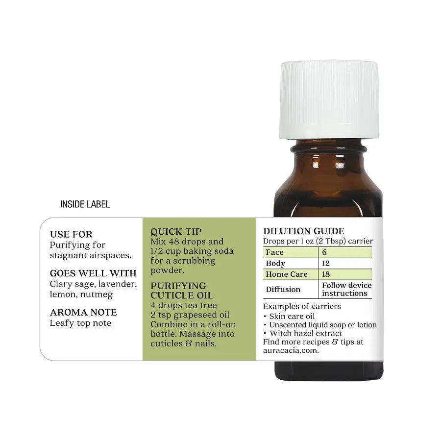 AURA CACIA TEA TREE ESSENTIAL OIL 0.5 FL. OZ.