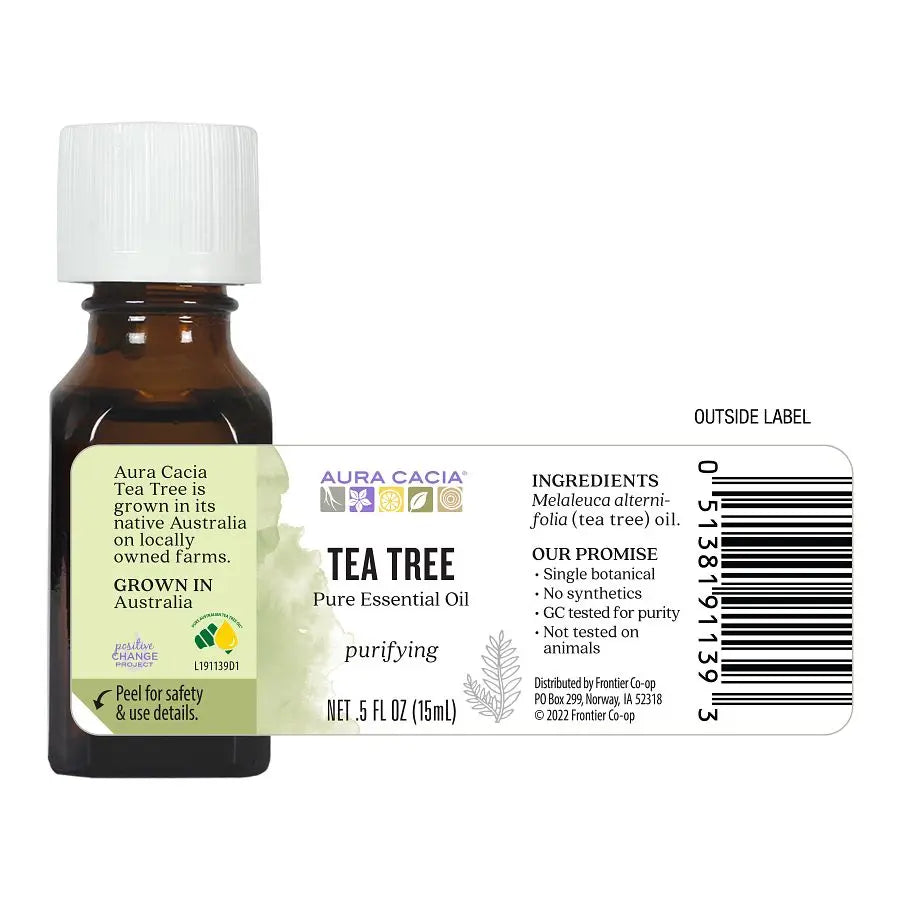 AURA CACIA TEA TREE ESSENTIAL OIL 0.5 FL. OZ.