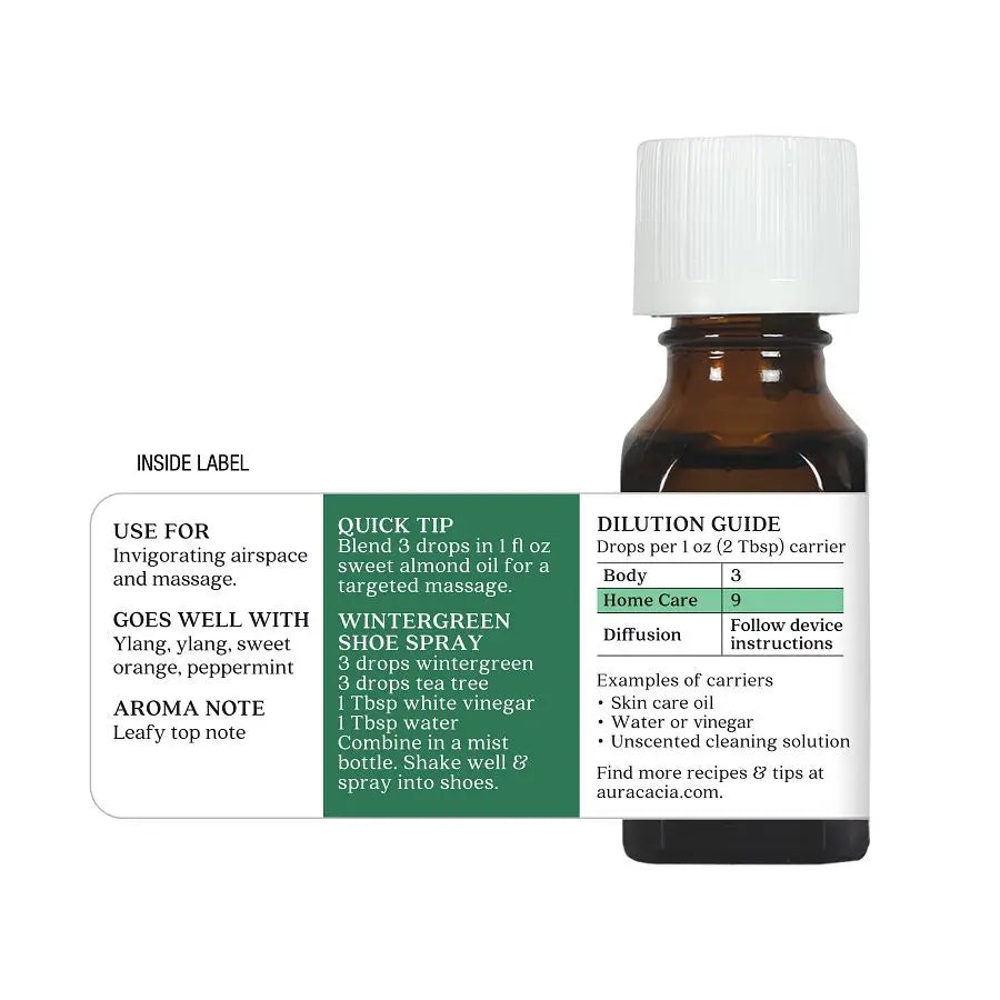 Aura Cacia Wintergreen Essential Oil (1x0.5Oz)