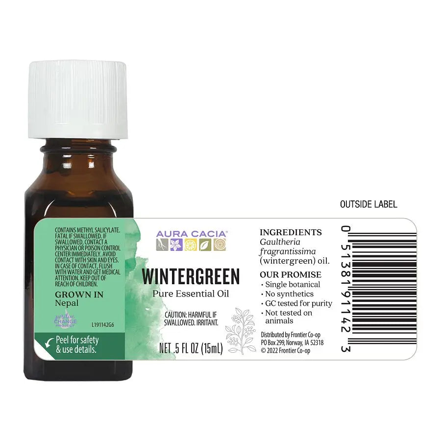 Aura Cacia Wintergreen Essential Oil (1x0.5Oz)