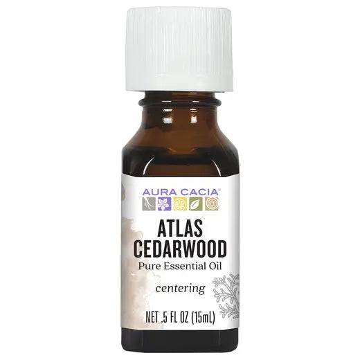 AURA CACIA ATLAS CEDARWOOD ESSENTIAL OIL 0.5 FL. OZ.