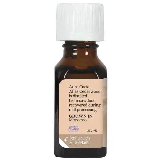 AURA CACIA ATLAS CEDARWOOD ESSENTIAL OIL 0.5 FL. OZ.