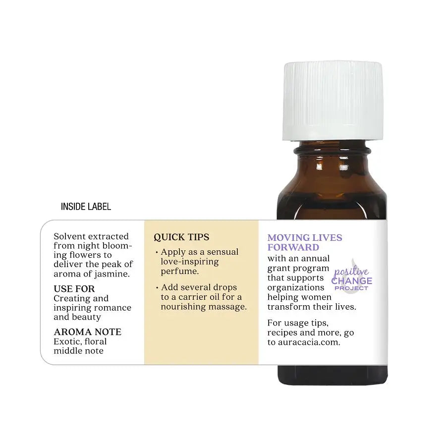 AURA CACIA JASMINE ABSOLUTE (IN JOJOBA OIL) 0.5 FL. OZ.