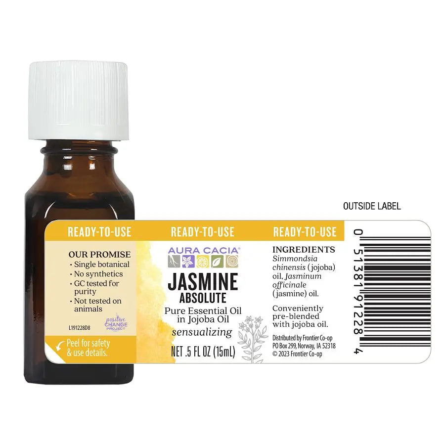 AURA CACIA JASMINE ABSOLUTE (IN JOJOBA OIL) 0.5 FL. OZ.