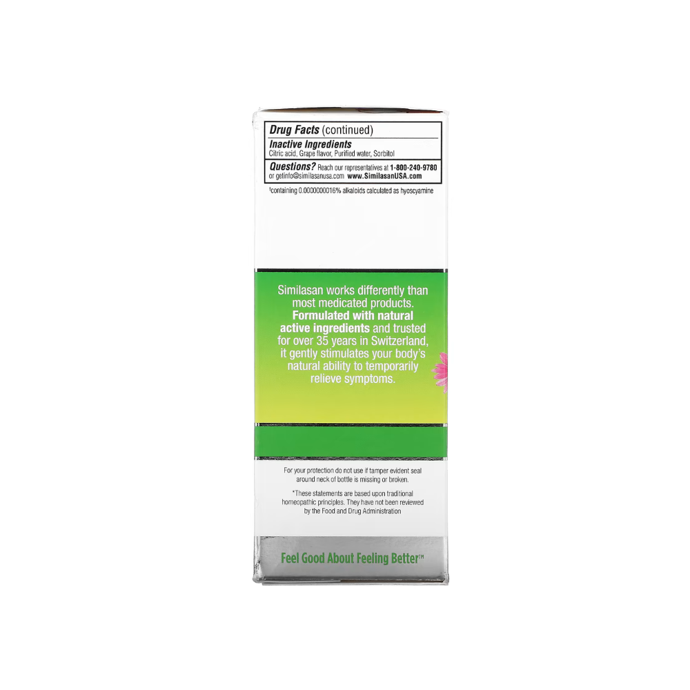 Similasan, Kids Cold & Mucus Relief, Kids 2+, Natural Grape, 4 fl oz (118 ml)