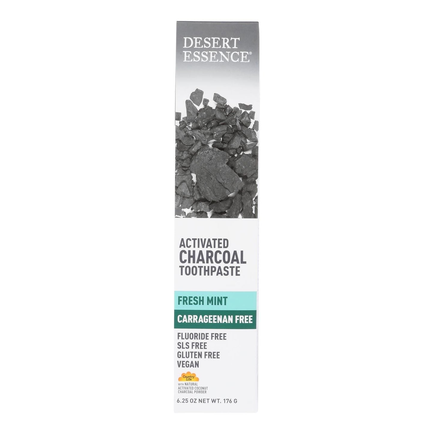 Desert Essence, Activated Charcoal Toothpaste, Fresh Mint, 6.25 oz (176 g)