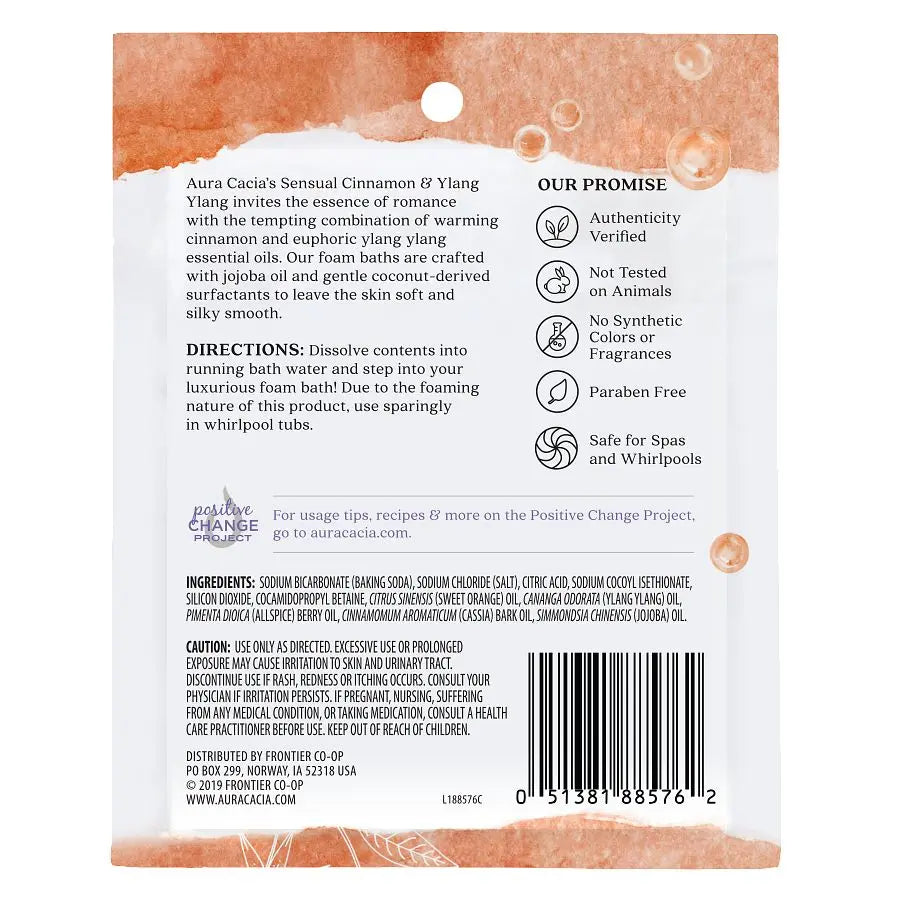 Aura Cacia Cinnamon & Ylang Ylang Foam Bath (6x2.5 Oz)