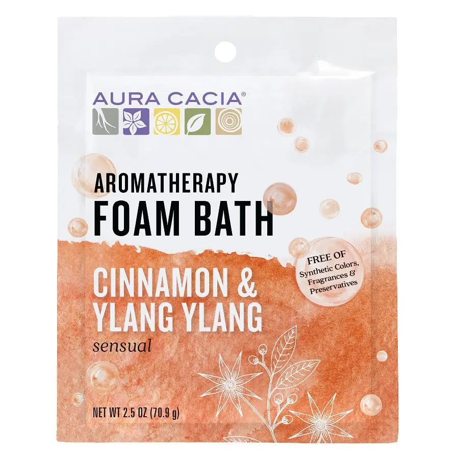 Aura Cacia Cinnamon & Ylang Ylang Foam Bath (6x2.5 Oz)