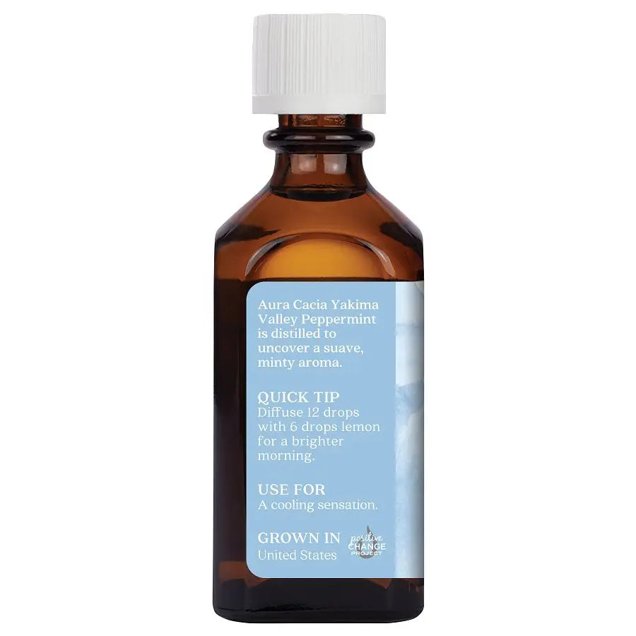 AURA CACIA PEPPERMINT ESSENTIAL OIL 2 FL. OZ.