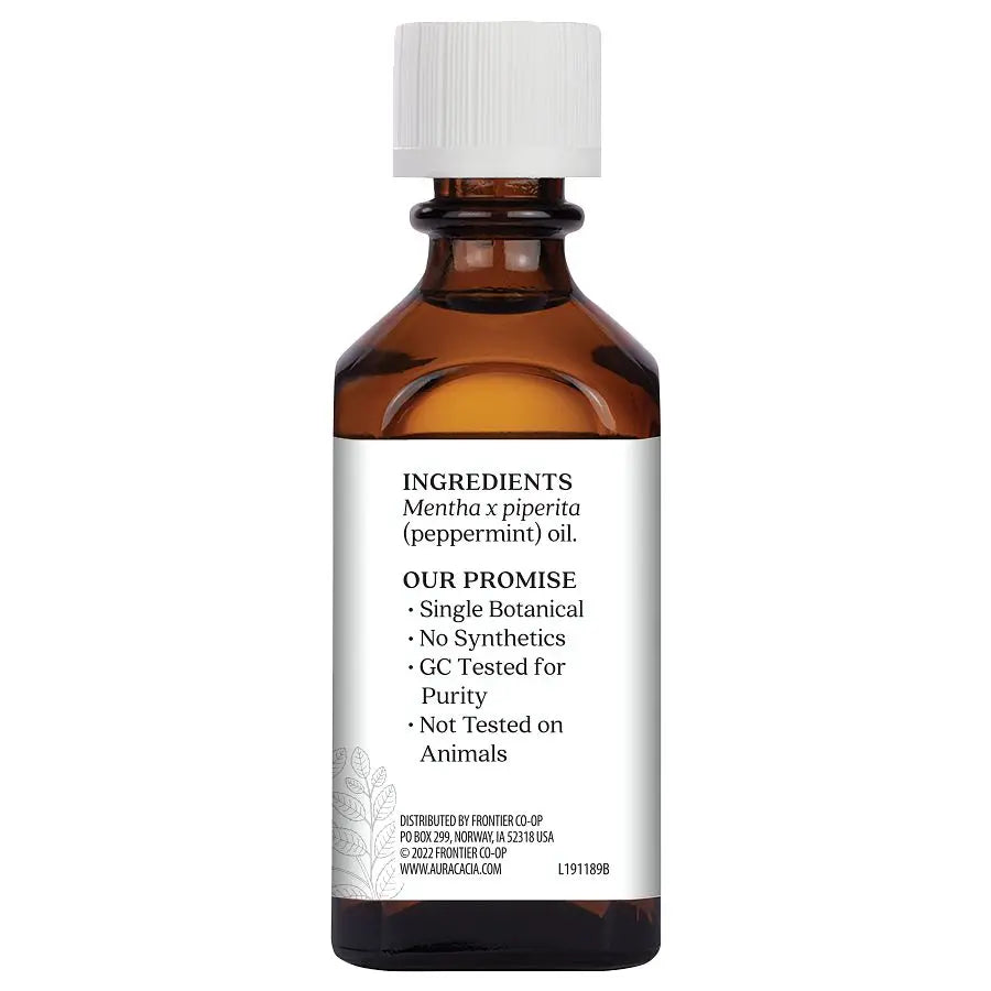 AURA CACIA PEPPERMINT ESSENTIAL OIL 2 FL. OZ.