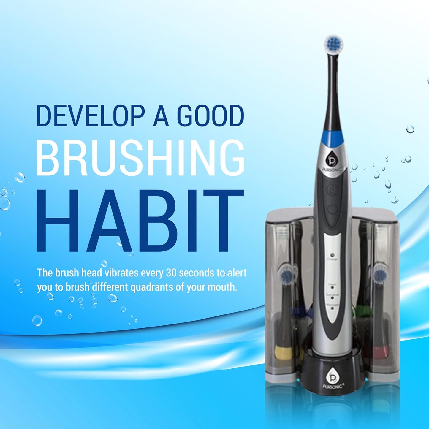 Pursonic Rechargeable Rotary Oscillation Toothbrush