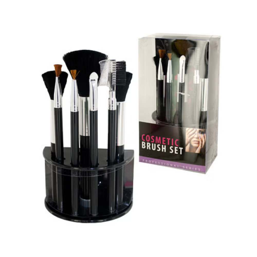 Case of 4 - Cosmetic Brush Set With Stand