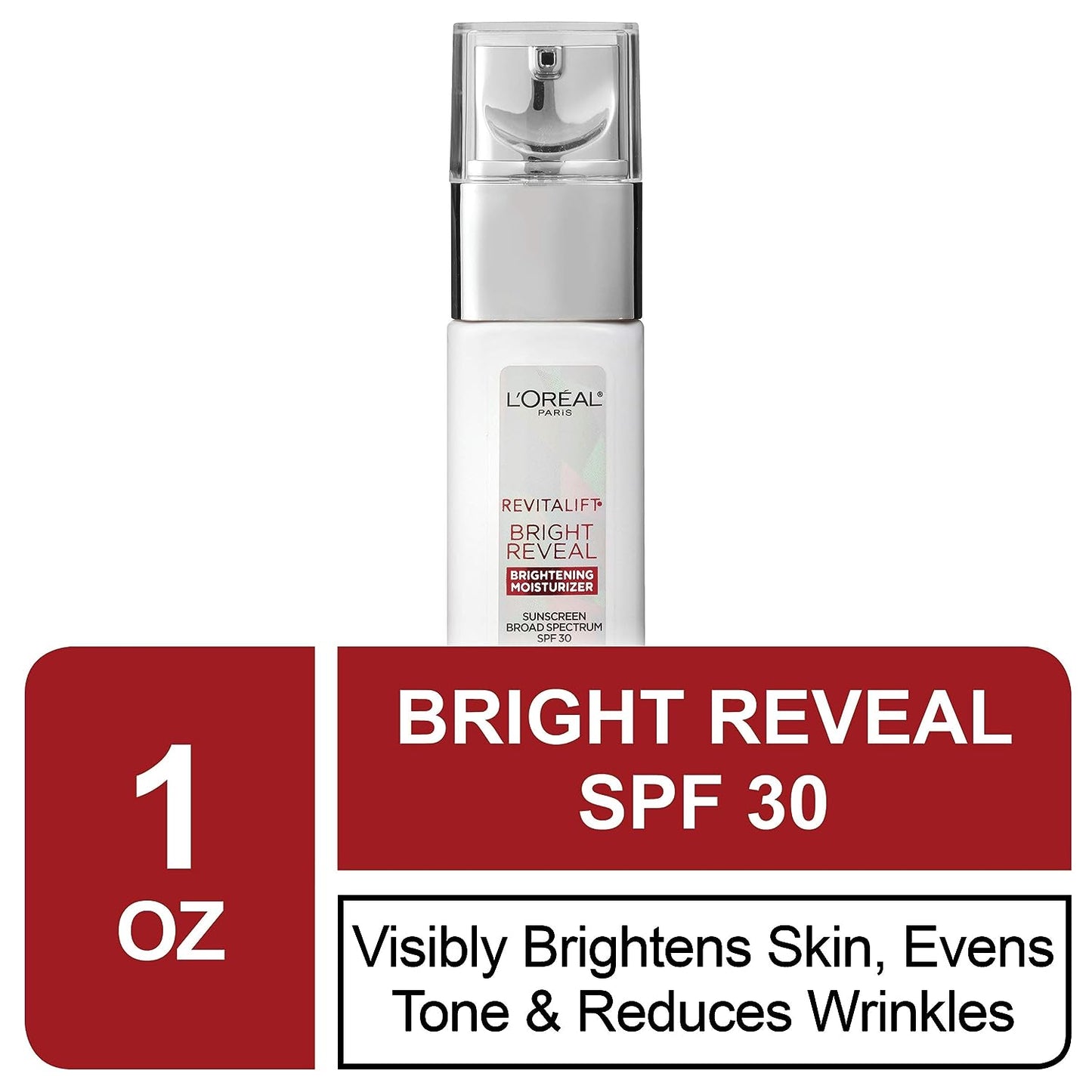 L'Oreal Revitalift Bright Reveal by L'Oreal, 1 oz Brightening Day Moisturizer SPF 30