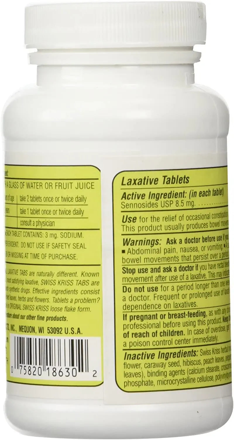 Swiss Kriss Herbal Laxative Tablets (1x250TAB )
