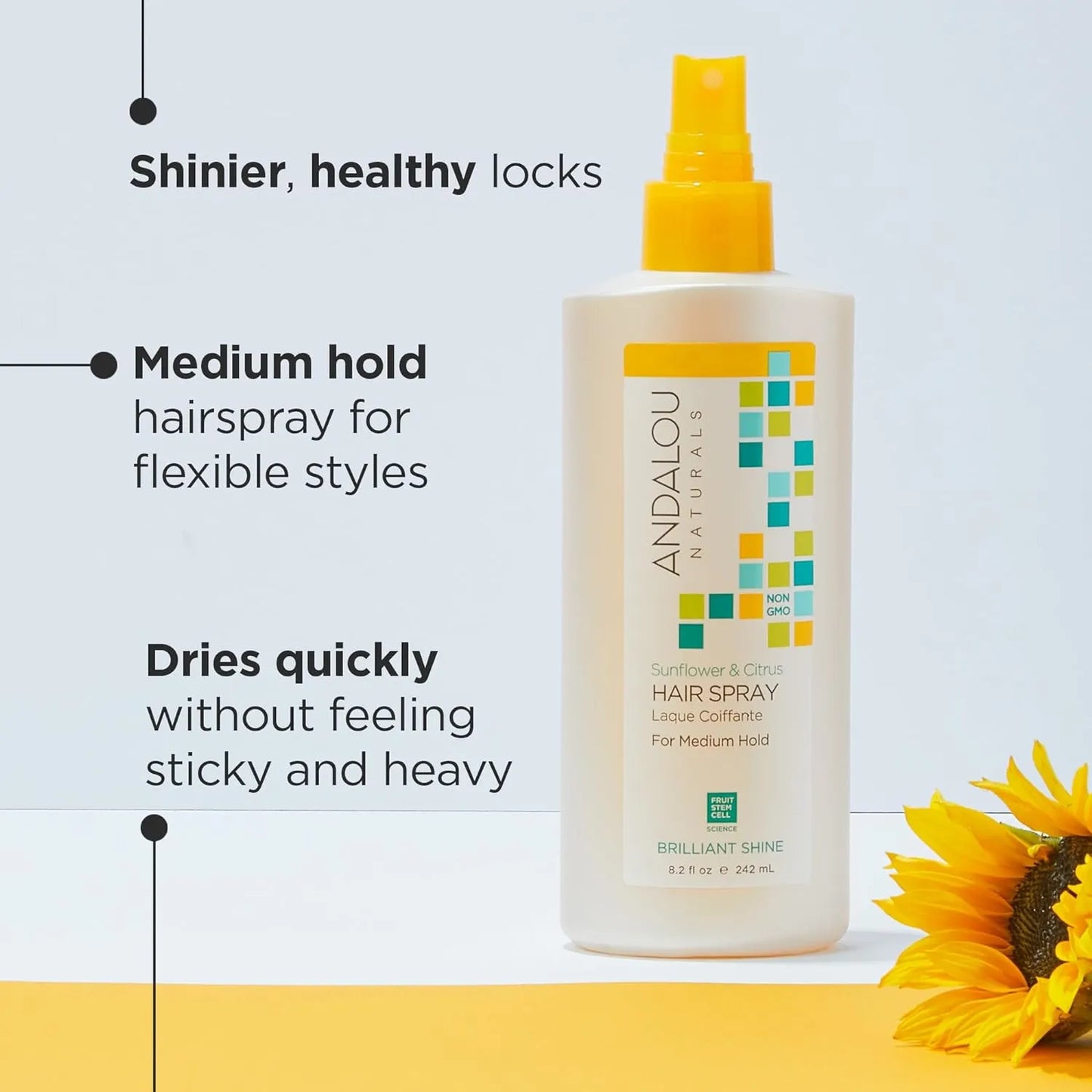 Andalou Naturals Perfect Hold Sunflower & Citrus Hair Spray (1x8.2 Oz)