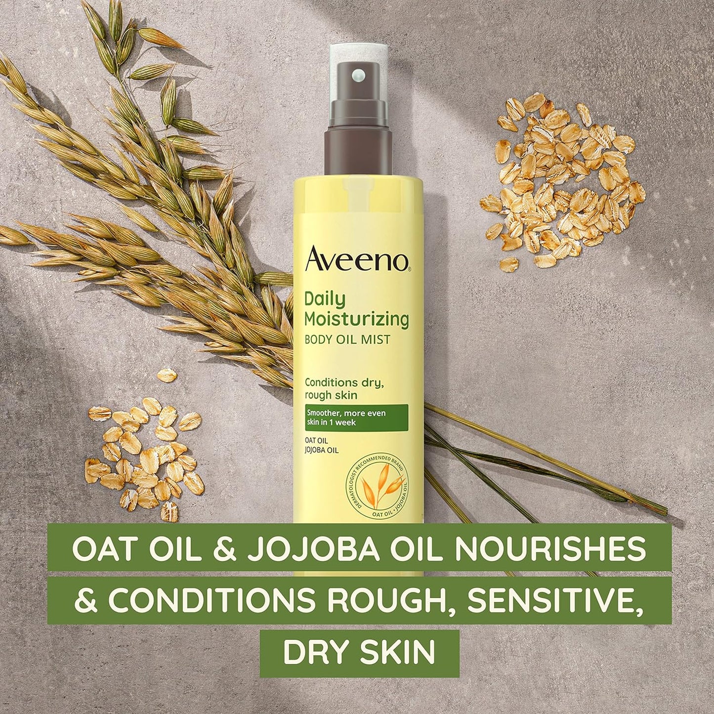 Aveeno Daily Moisturizing Body Oil Mist with Oat Oil, 6.7 fl oz