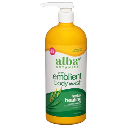 Alba Botanica Very Emollient Bath and Shower Gel Herbal Healing -- 32 fl oz
