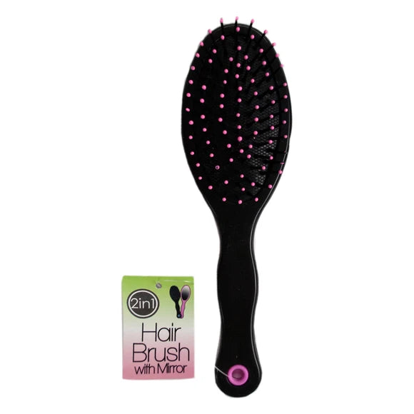 Case of 36 - Hair Brush with Mirror Countertop Display