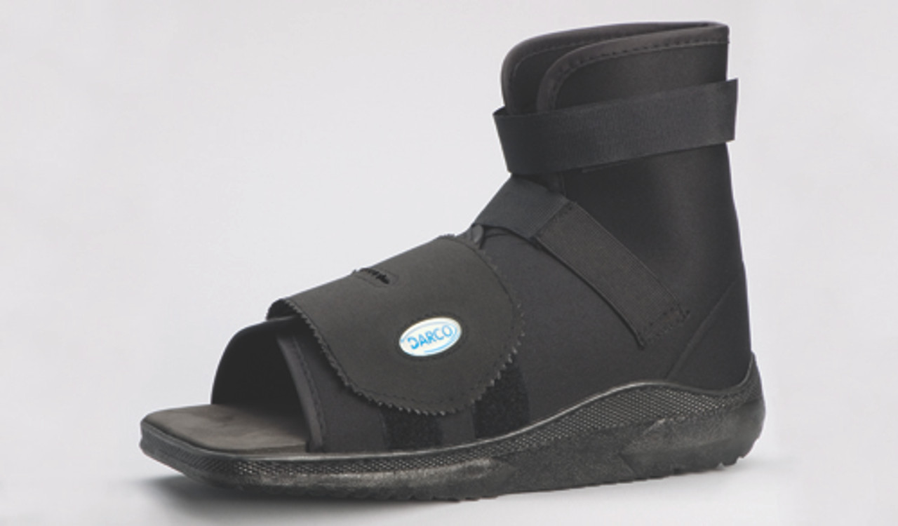 Slimline Cast Boot Black Square-Toe Adult X-Lge