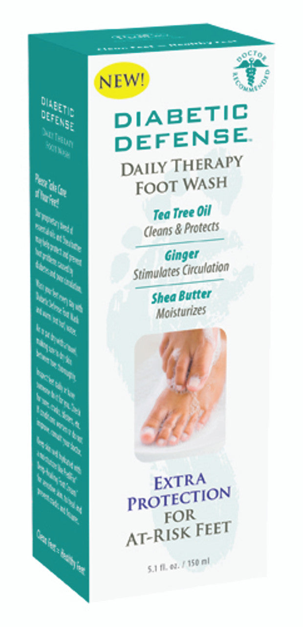 Diabetic Defense Daily Therapy Foot Wash 5.1 Oz. Bottle