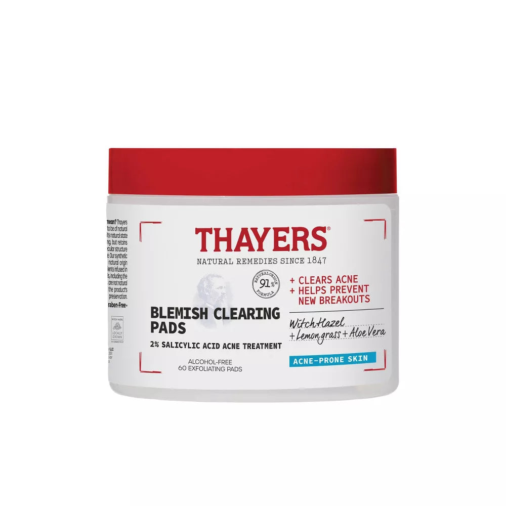 Thayers Natural Remedies Witch Hazel Blemish Pads - 60ct