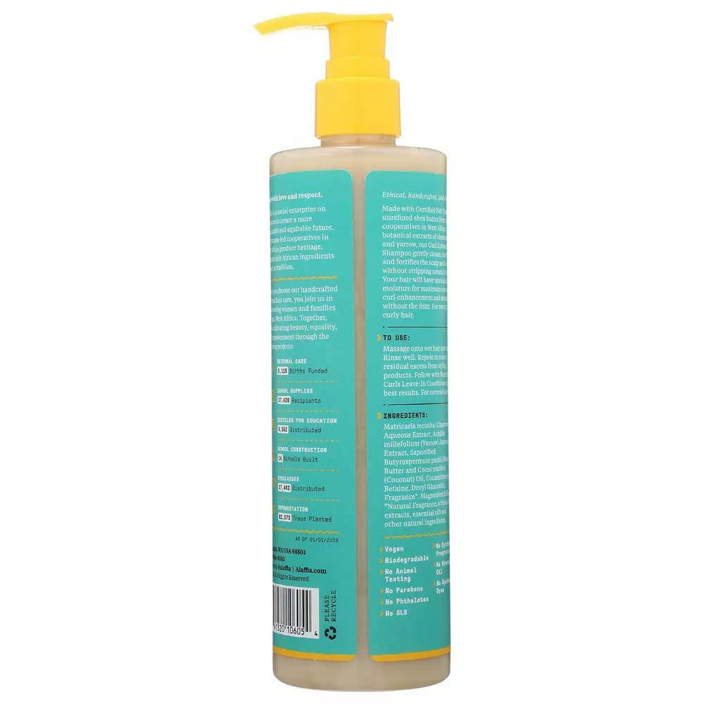 Alaffia Beautiful Curls Curl Enhancing Shampoo Unrefined Shea Butter - 12 oz