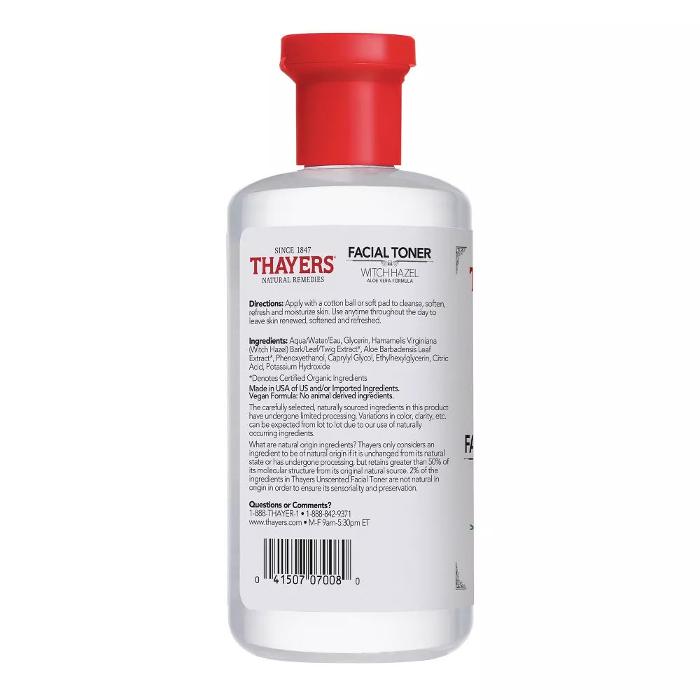 Thayer's Unscented Aloe Witch Hazel (1x12 Oz)