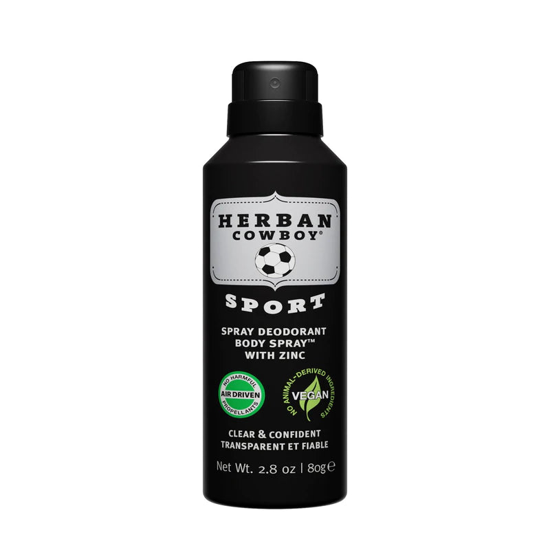 Herban Cowboy Sport Spray Deodorant, 80g
