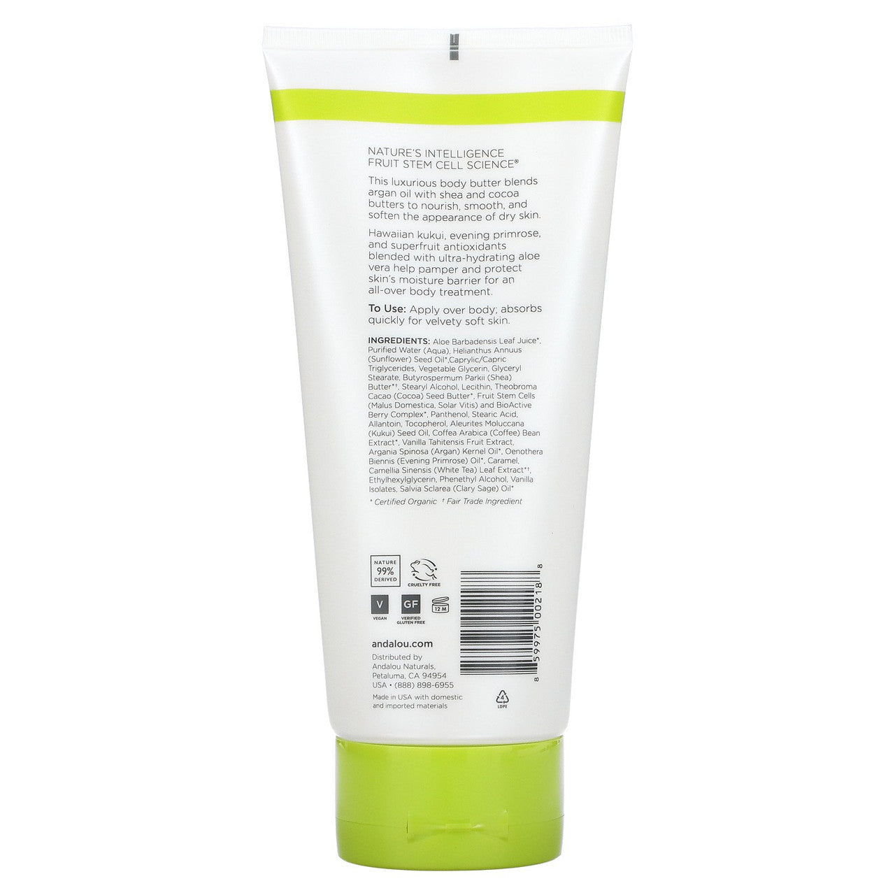 Andalou Naturals Kukui Cocoa Body Butter (1x8 Oz)