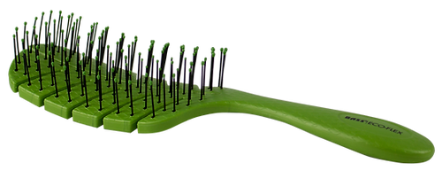 ECF1 BIO-FLEX Detangler Green| Leaf Shape Hairbrush with Plant Based Handle