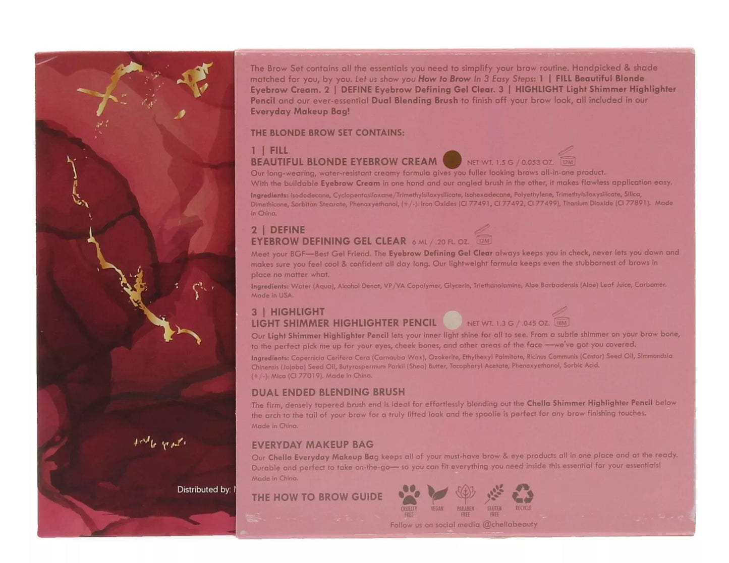 Chella The Brow Set Blonde All-In-One Brow Essentials