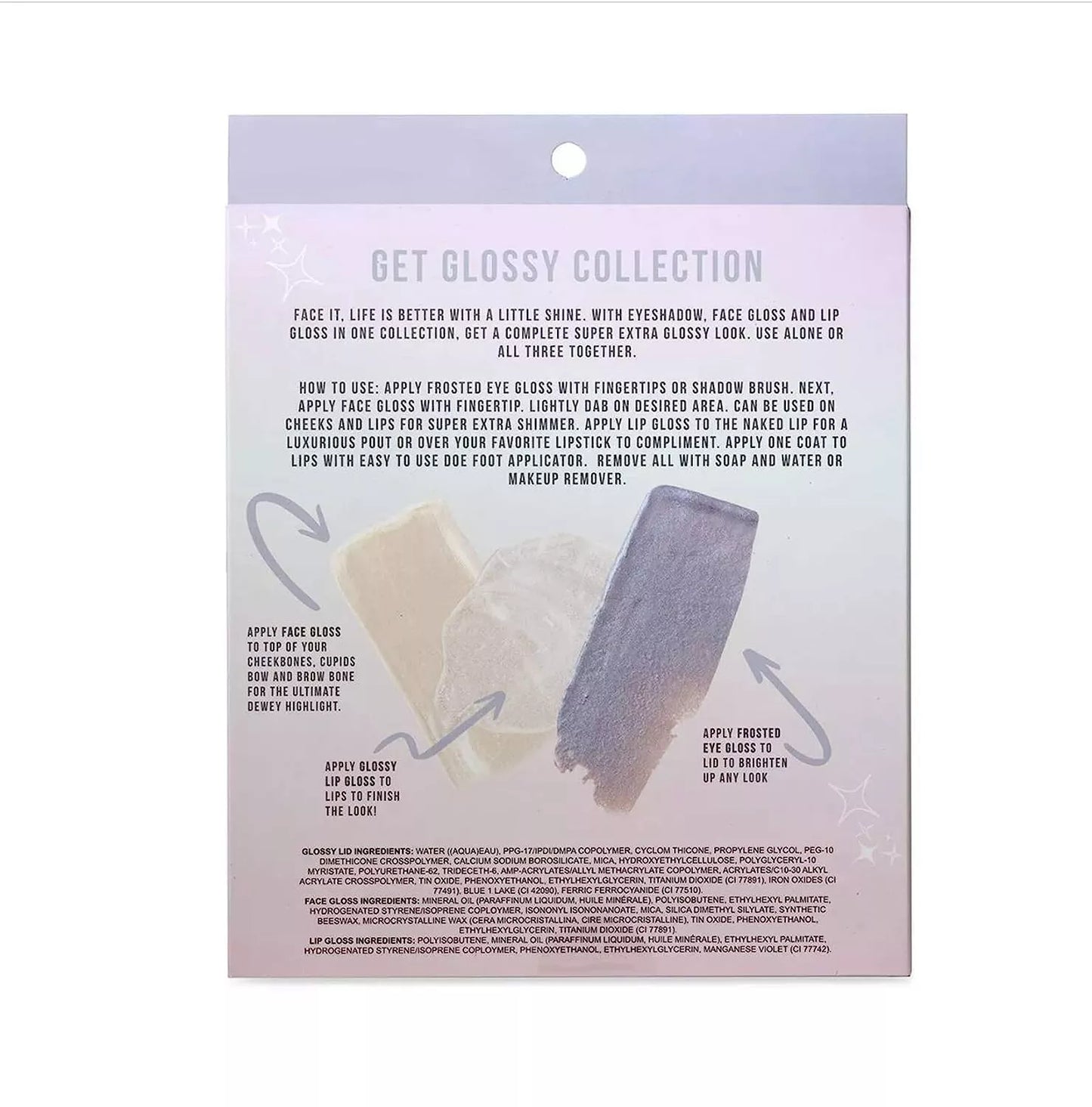 Starlit Studio Get Glossy Collection Frosted Eye Gloss Face Gloss Lip Gloss