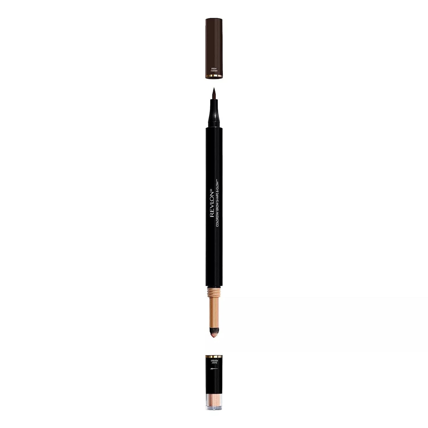 Revlon Colorstay Shape Glow Eye Brow Marker and Highlighter, Soft Black, 0.02 Oz