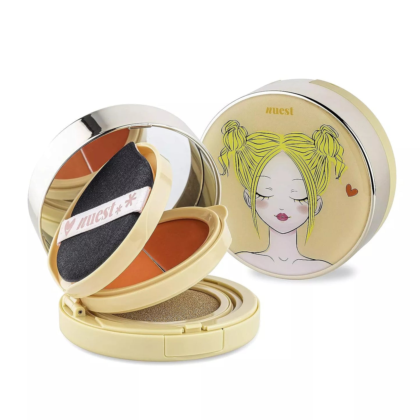 Chic2Cheek 3 Tiered Compact by Nuest Cosmetics (Luscious Lip Cheek Nude Fair)