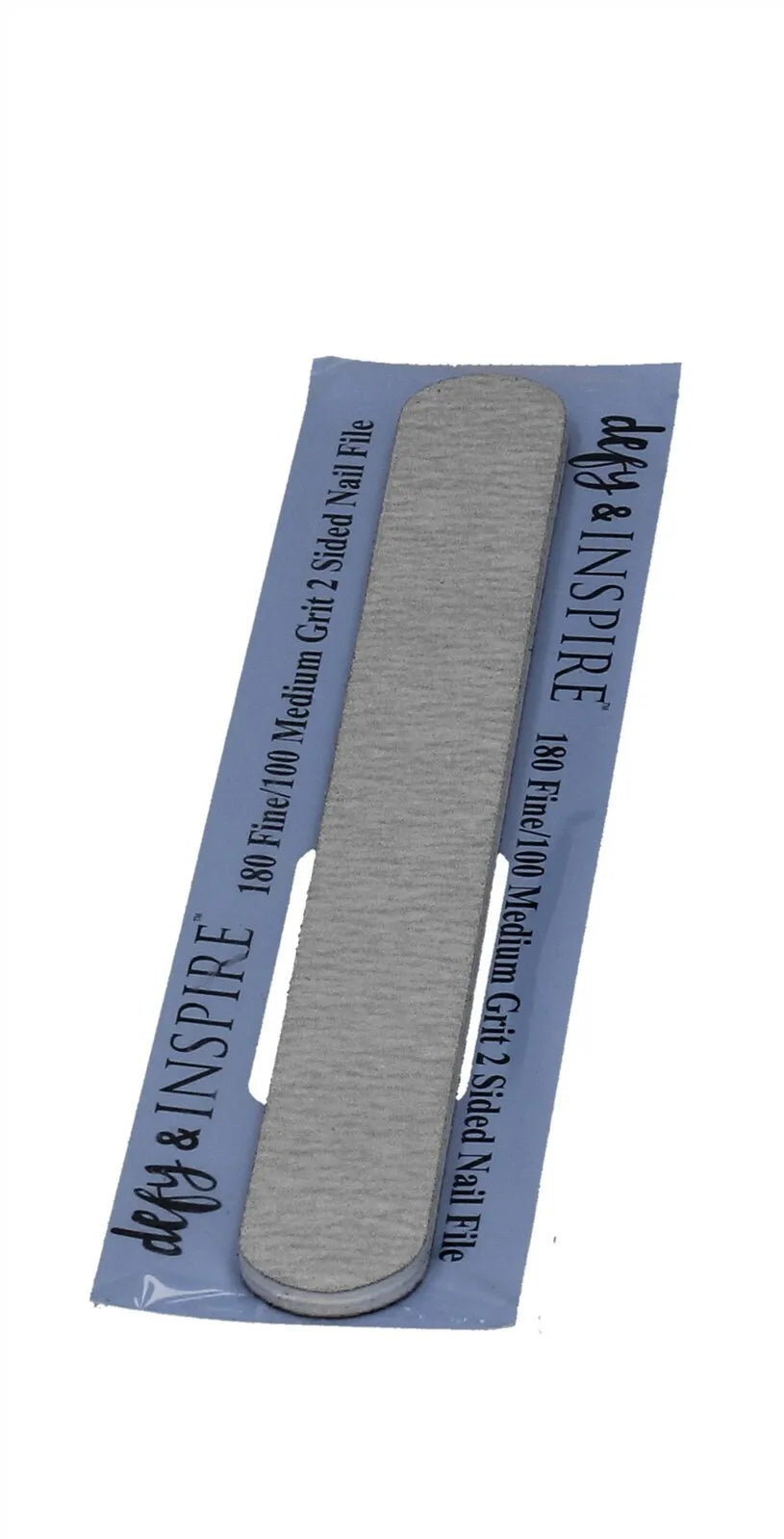 Defy & Inspire Nail File 180 Fine/100 Medium Grit 2 Sided (6 packs total)