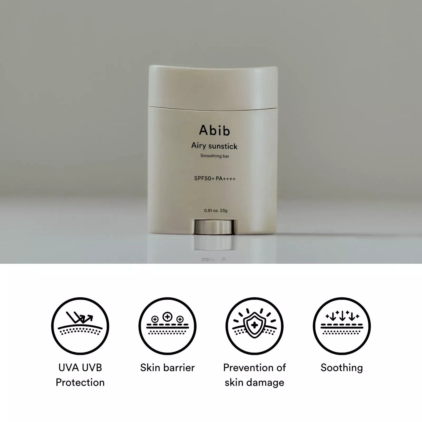 Abib Airy Sunstick Smoothing Bar SPF50 Non-Sticky Matte Finish Sun Protection