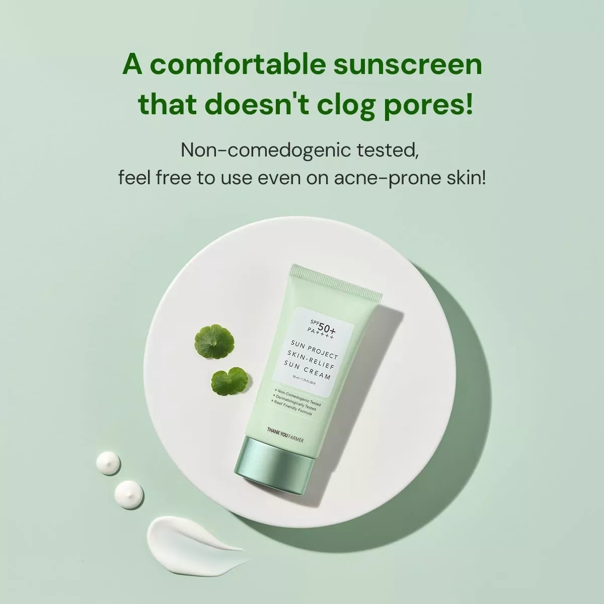 THANKYOU FARMER Sun Project Relief Sun Cream SPF50+ PA++++ (1.69oz / 50ml)
