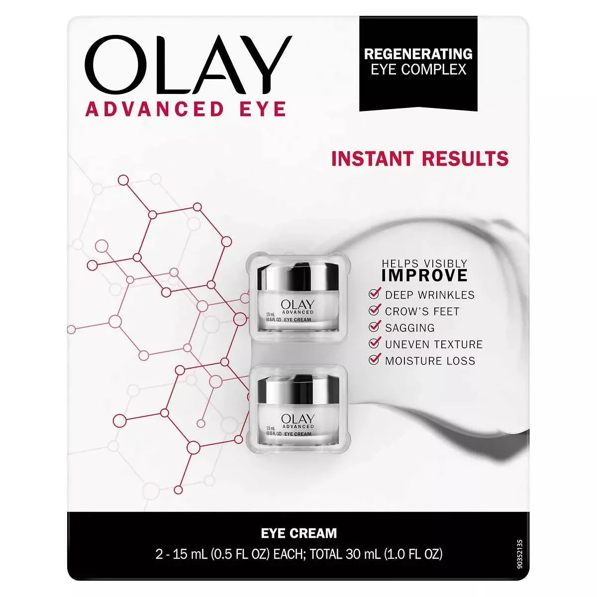 Olay Advanced Eye Cream, 0.5 oz (Pack of 2) (1.0oz)