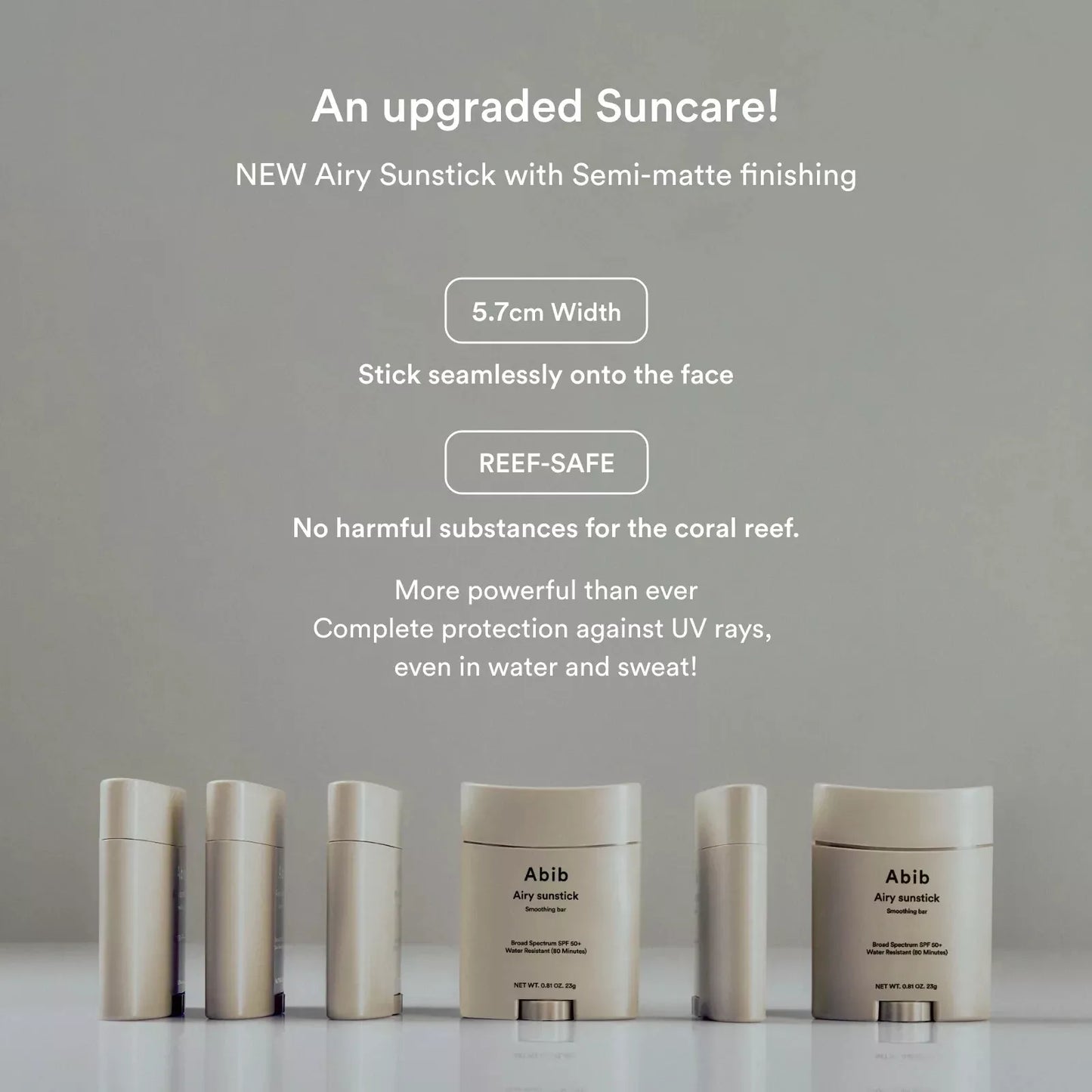 Abib Airy Sunstick Smoothing Bar SPF50 Non-Sticky Matte Finish Sun Protection