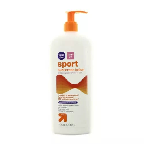 UP&UP Sport Sunscreen Lotion SPF30 16 OZ Value Size Broad Spectrum UVA/UVB