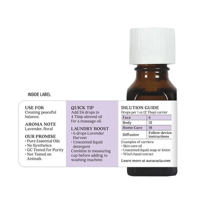 AURA CACIA LAVENDER HARVEST ESSENTIAL OIL BLEND 0.5 FL. OZ.