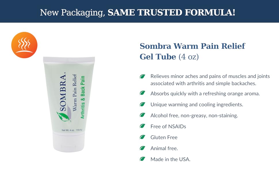Sombra Warm Pain Relief Arthritis & Back Pain4 oz Tube