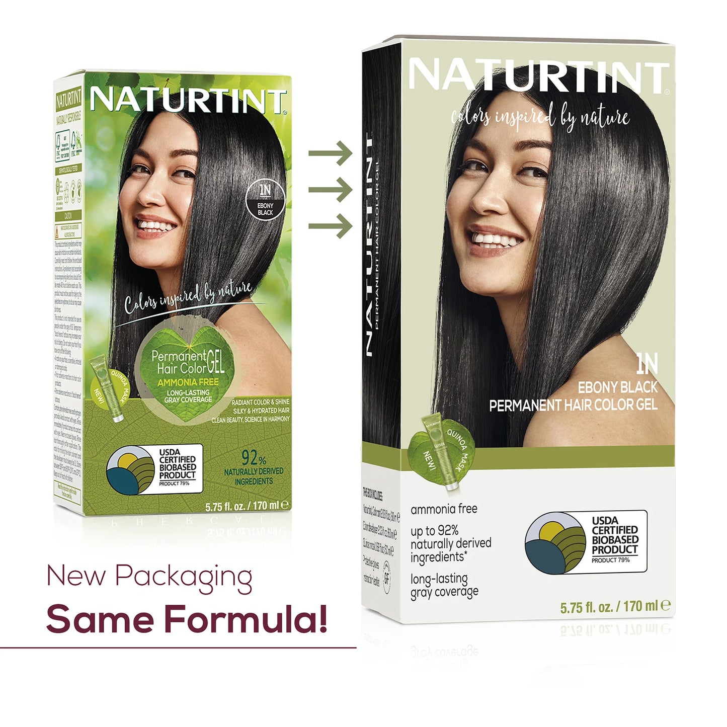Naturtint 1n Black Ebony Hair Color (1xKit)