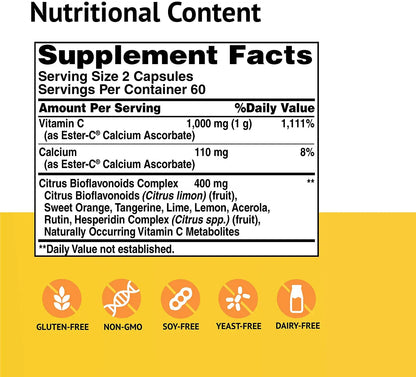 American Health Ester-C 1000 Citrus Bioflavonoids (1x120 CAP)