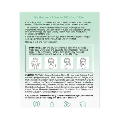 Fortify+ Natural Germ Fighting Skincare Rejuvenating and Firming Under Eye Pads - 5ct/3.7oz