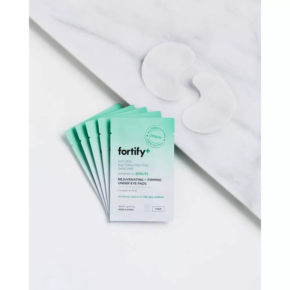 Fortify+ Natural Germ Fighting Skincare Rejuvenating and Firming Under Eye Pads - 5ct/3.7oz